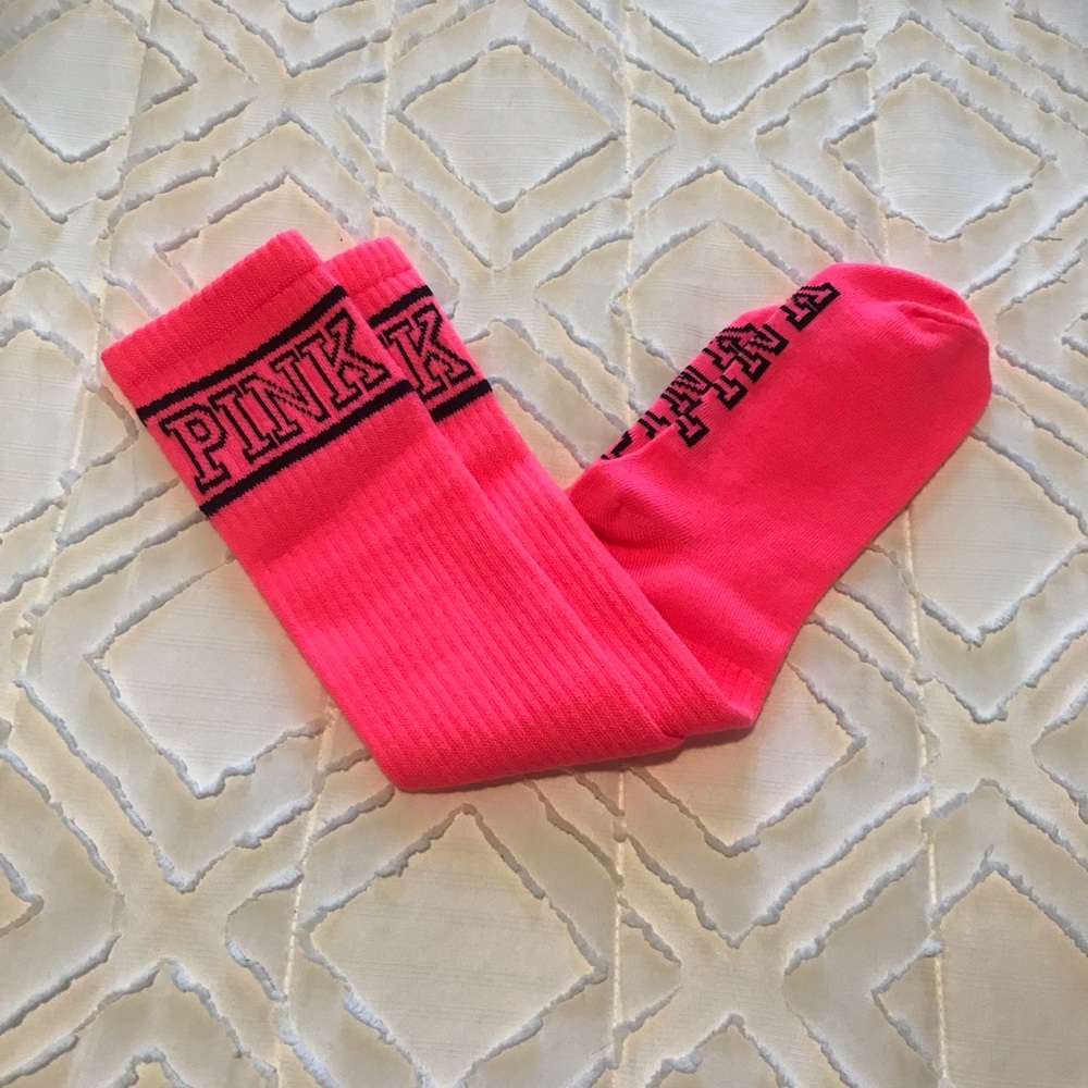 Victoria's Secret PINK socks NWOT neon pink 🌺